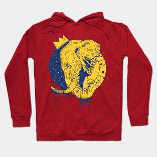 Navy Gold Royal Elephant Hoodie